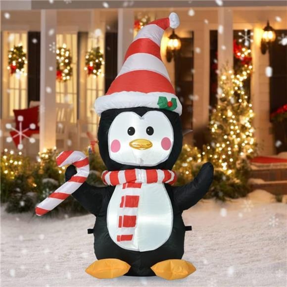 Amazon.com: Lvydec Lighted Inflatable Penguin Christmas  Lighted Inflatable Penguin Christmas Outdoor Decoration Clearance - 4ft